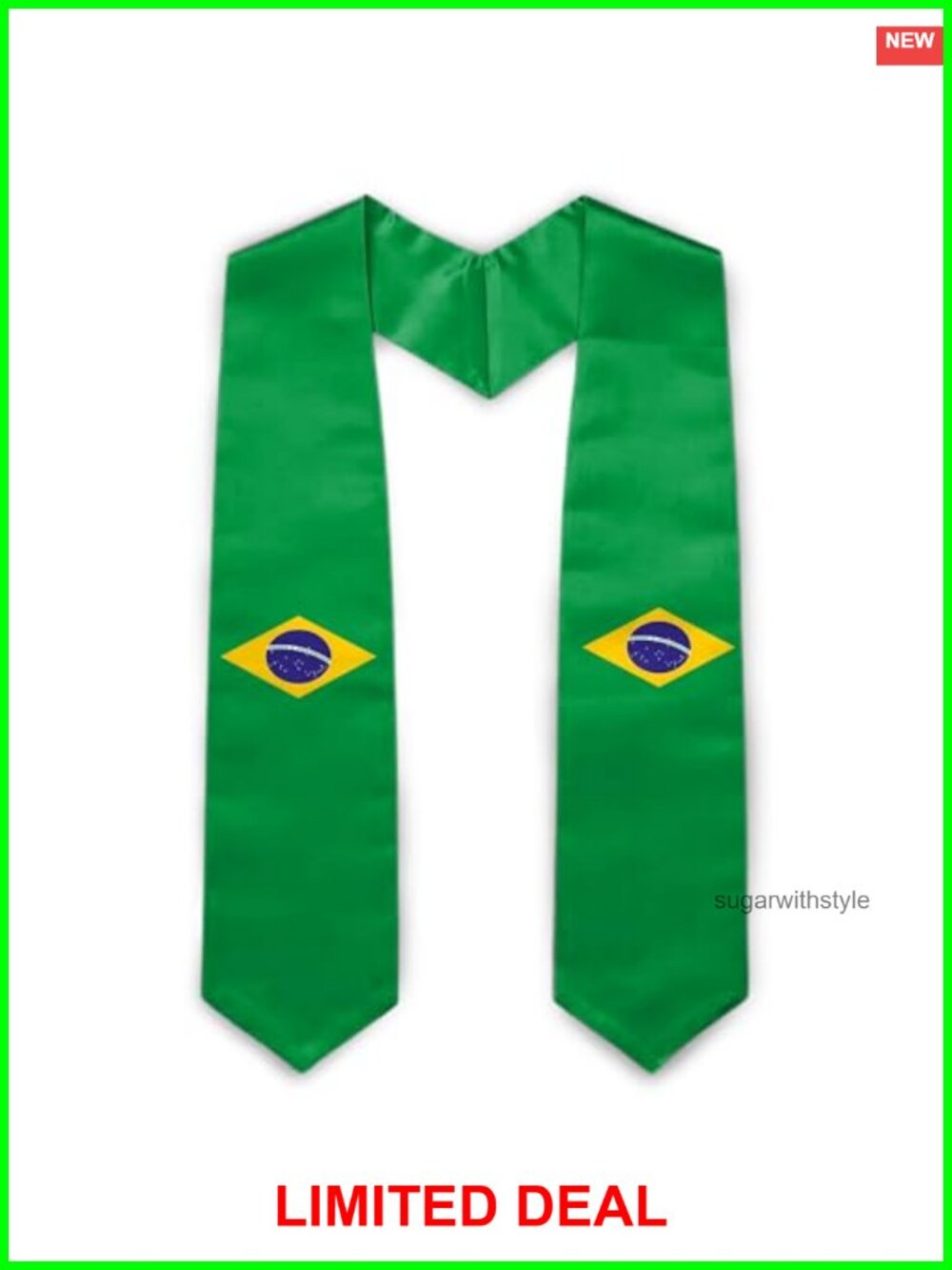 Graduation Stole Class of 2026 Country Flag Sash Unisex Adult 72" Satin
